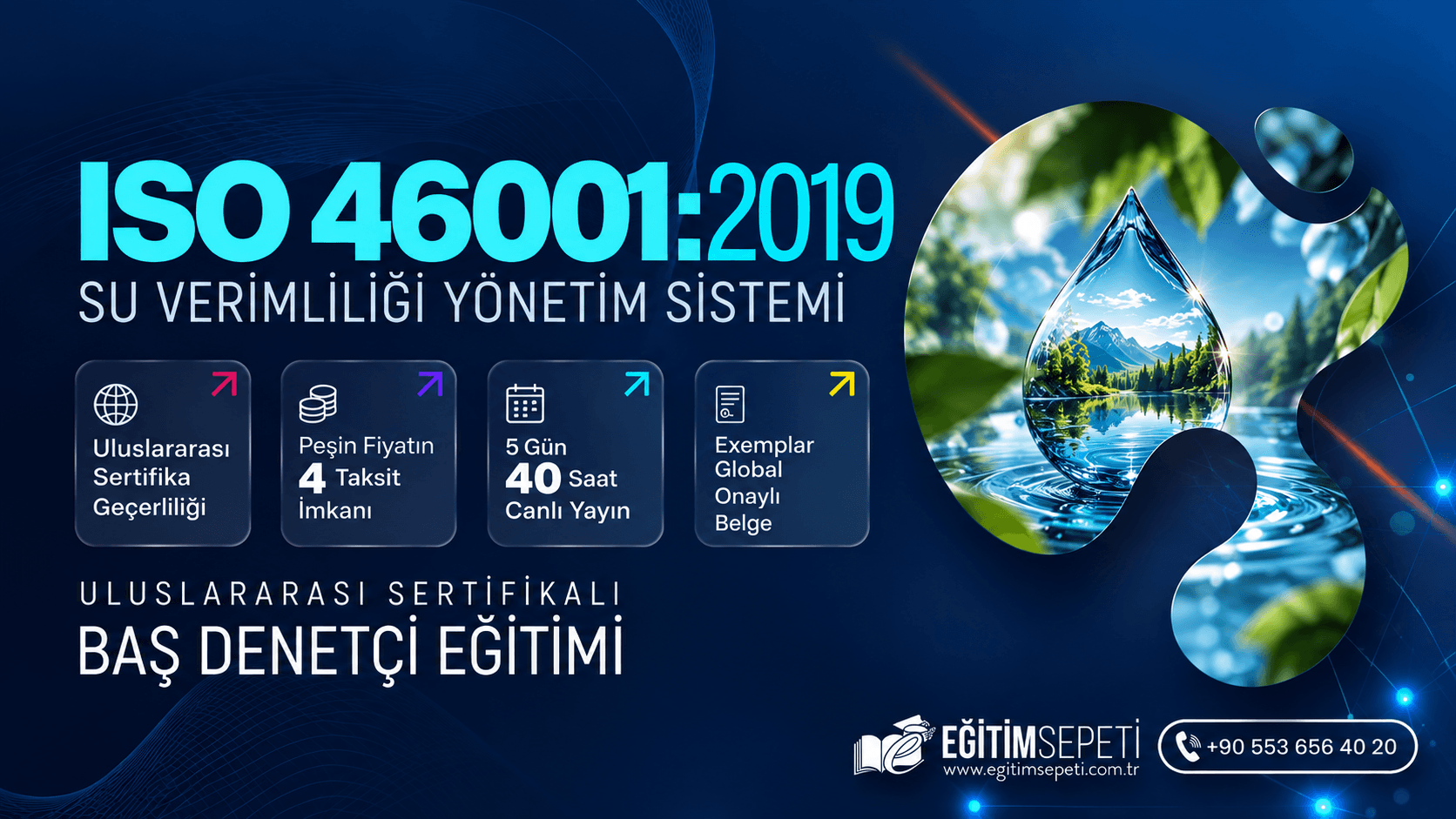 ISO 46001:2019 Su Verimliliği Yönetim Sistemi Baş Denetçilik Eğitimi — 5 Gün