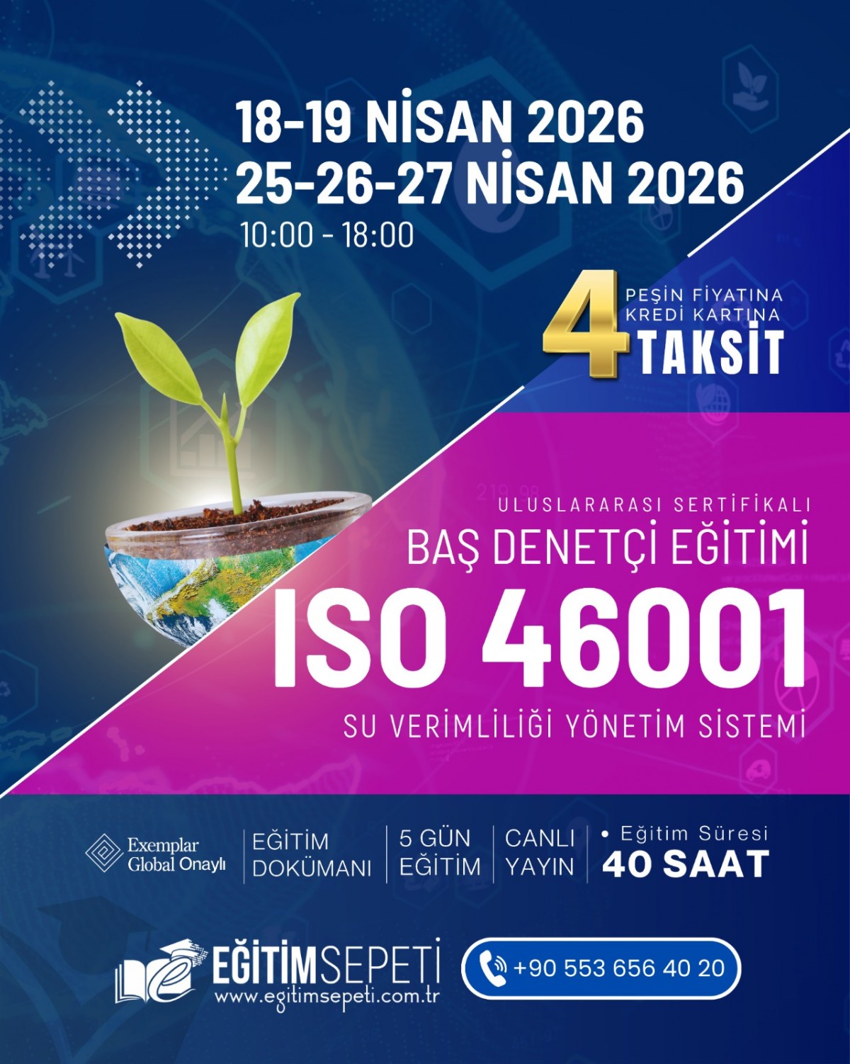 ISO 46001 SU VERİMLİLİĞİ YÖNETİM SİSTEMİ BAŞ DENETÇİLİK EĞİTİMİ - 5GÜN ISO 46001 SU VERİMLİLİĞİ YÖNETİM SİSTEMİ BAŞ DENETÇİLİK EĞİTİMİ - 5GÜN