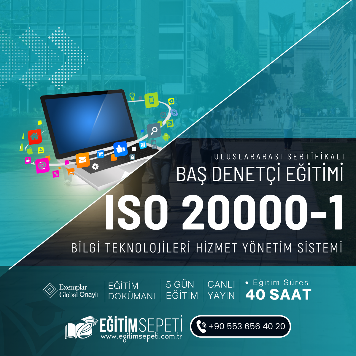 ISO/IEC 20000-1:2018 BİLGİ TEKNOLOJİLERİ HİZMET YÖNETİM SİSTEMİ BAŞ DENETÇİLİK EĞİTİMİ ISO/IEC 20000-1:2018 BİLGİ TEKNOLOJİLERİ HİZMET YÖNETİM SİSTEMİ BAŞ DENETÇİLİK EĞİTİMİ